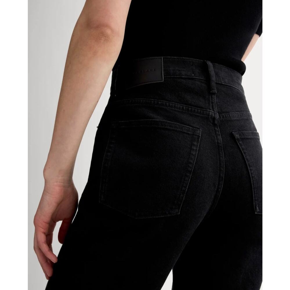 NWT Everlane The Way-High Straight Leg Black Denim Jeans Size 25 Long - Picture 4 of 9